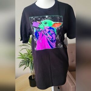 Yoda Star Wars Boys 100% Cotton black T shirt size TTG 18/ Boys XXL